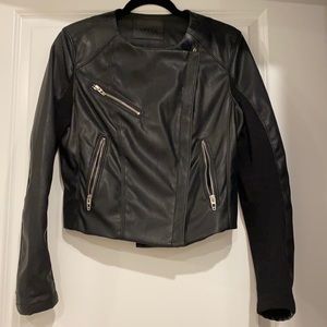 Cropped Leather Jacket